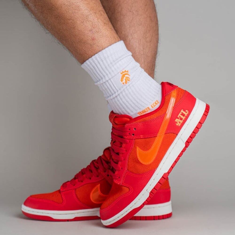 Nike Dunk Low 'ATL' Atlanta University Red/Bright Crimson Size 9.5
